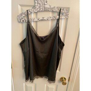 Roman's Dark Green Frilly Tank Size 20 W